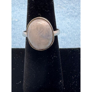 Chic Silver Women's Ring with White Stone